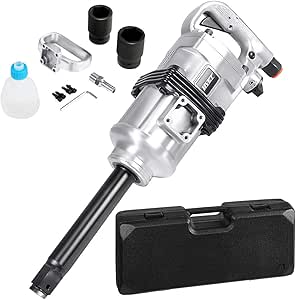 Goplus 1” Impact Wrench, Air Impact Gun with 1-1/2" & 1-5/8" Sockets, 6 Inch Extended Anvil, 1/2" NPT Air Inlet, Carrying Case, Pneumatic Impact Gun for Car Truck Tire, Max Torque Output 1900 ft