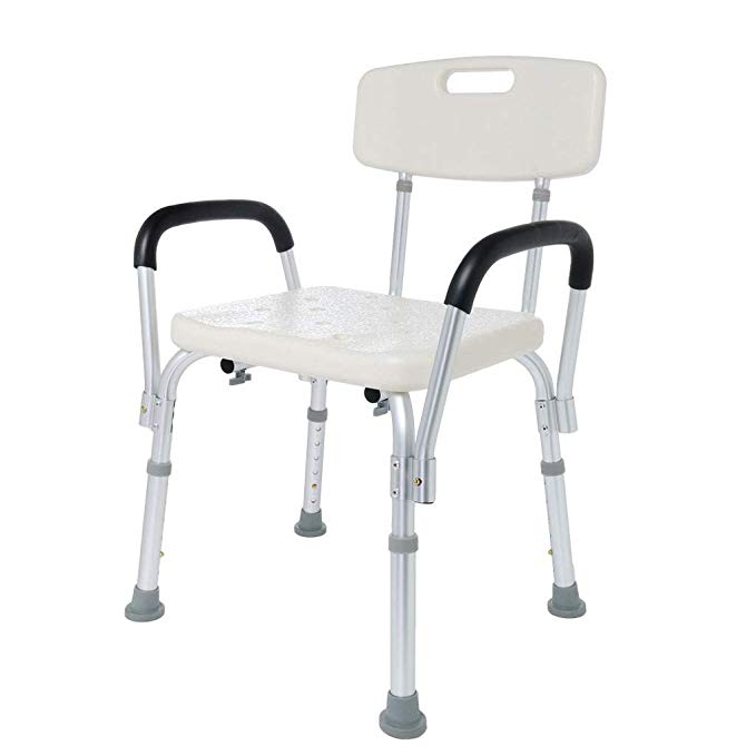 GXOK Shower Chair - Anti Slip for Safety, Tool Free Shower Chair for Elderly - Bath Chair for Elderly,Elderly Handicap Woman Bath Stool,Shower Chair Transfer Bench[Ship from USA Directly] (D)