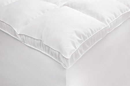 Rio Home Fashions Microfiber Baffled Box Twin Fiberbed with Bed Skirt, White