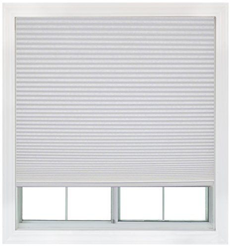 Easy Lift, 48-inch by 64-inch, Trim-at-Home (fits windows 28-inches to 48-inches wide) Cordless Honeycomb Cellular Shade, Light Filtering, White