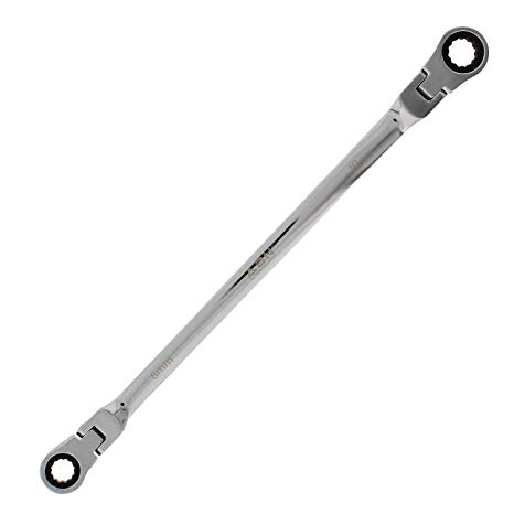 ABN Metric 8mm x 10mm Extra Long Flex Head 12 Point Double Box End Ratcheting Wrench