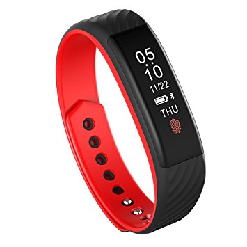 LEMFO W810 Smart Bracelet IP67 Waterproof Bluetooth 4.0 Wristband Heart Rate Monitor, Count Calories, Pedometer Fitness Tracker Watch Band Compatible with Android and IOS