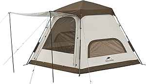 Naturehike Ango Camping Tent,3 Person 4 Person Instant Cabin Tent,Easy Setup Pop up Tents for Camping,3-4 People Family Camp Tent