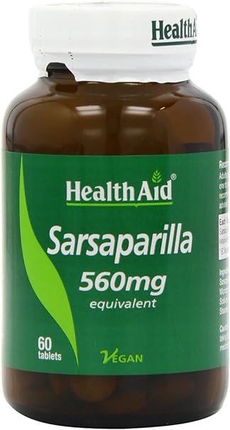 HealthAid Sarsaparilla 560mg - 60 Vegan Tablets