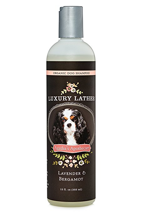 Silky Coat Organic Dog Shampoo 12oz - Contains Oatmeal, Lavender & Bergamot Essential Oils – Natural and Totally Soap-Free Lather, Easy to Rinse - Reduces Itching while Soothing Sensitive Skin