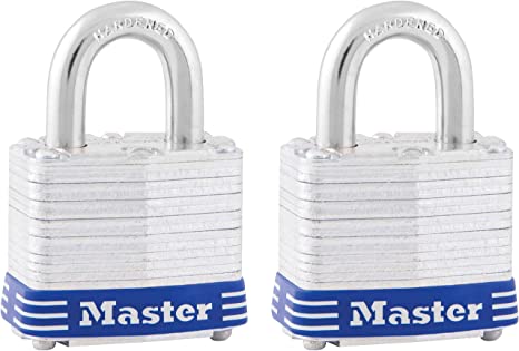 Master Lock 3T Keyed-Alike Padlock, 3/4-Inch Shackle, 1-9/16-Inch Wide, 2-Pack