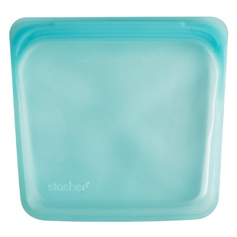 Stasher Reusable Silicone Food Bag, Aqua