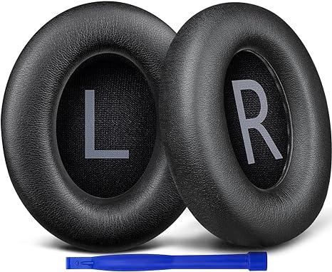 SOULWIT Replacement Ear Pads Cushions for Bose 700 (NC700) Wireless Headphones, Earpads with Softer Leather, High-Density Noise Cancelling Foam, Added Thickness - Black