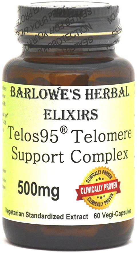 Telos95 ® Telomere Support Complex - Stearate Free, Bottled in Glass, Free Shipping!