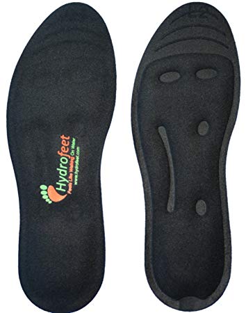 Hydrofeet Dynamic Liquid Massaging Orthotic Insoles Shoe Inserts Premium Glycerin Filled Insert Absorbs Shock Therapeutic Foot Massage for Plantar Fasciitis Flat Feet to Happy Feet (XXX (Men 15-17))