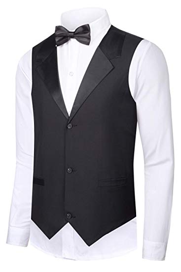 Hanayome Men's Formal Vest Casual Waistcoat Dress Vests Jackets VS05