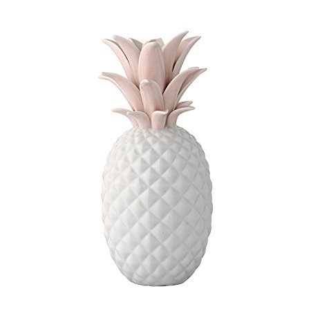 White and Nude Ceramic Pineapple