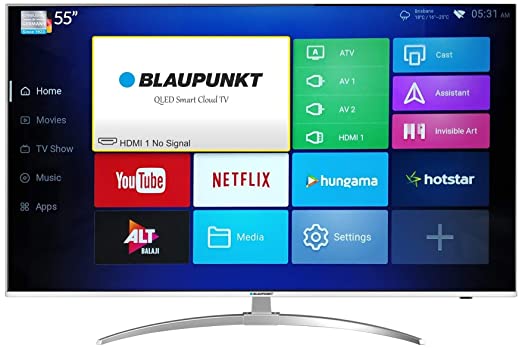 Blaupunkt 139.7 cm (55 inches) 4K Ultra HD QLED Smart TV BLA55QL680 (Black) (2019 Model)