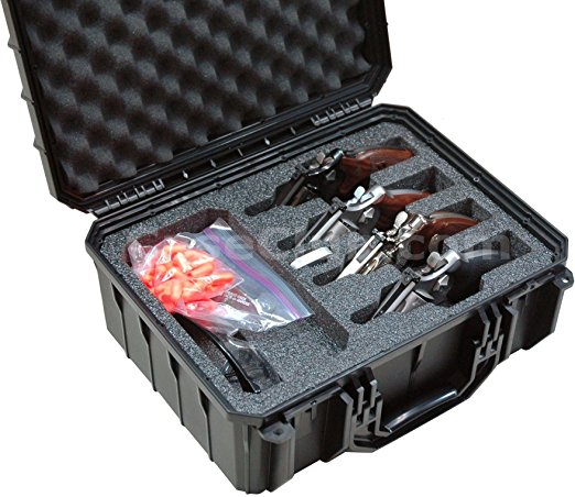 Case Club Waterproof 4 Revolver / Semi-Auto Case with Silica Gel