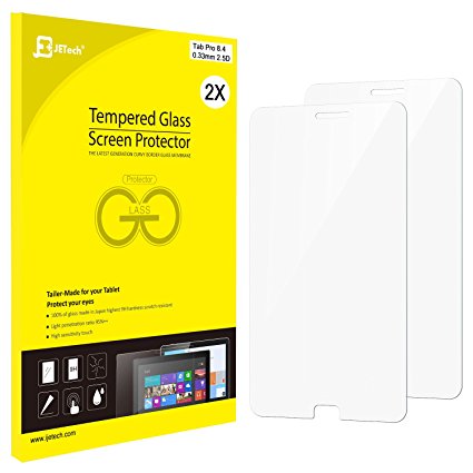 Tab Pro 8.4 Screen Protector, JETech 2-Pack Premium Tempered Glass Screen Protector Film for Samsung Galaxy Tab Pro 8.4" - 0960A