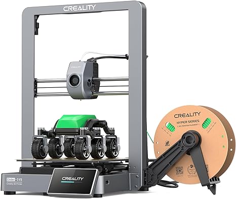 Creality Ender 3 V3 3D Printer, 600mm/s High Speed with All Metal Build, New CoreXZ with Dual-Gear Direct Extruder, 60W 300℃ Hotend, Auto-Leveling DIY 3D Printers 8.66x8.66x9.84 inch