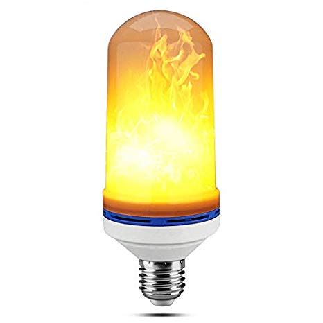 CHEEKON LED Flame Effect Light Bulb, E26 LED Flickering Flame Light Bulbs, Vintage Flaming Light Bulb for Bar, Festival Decoration