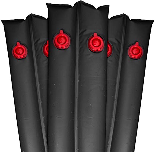 Robelle 3809-BLK-06  Double Chamber No-Roll Deluxe Water Tube Covers for Pool, 8-Feet, Black (Pack of 6)