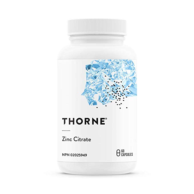 Thorne Research - Zinc Citrate - Well-Absorbed Zinc Supplement - 60 Capsules