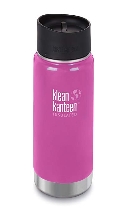 Klean Kanteen Wide Double Wall Vacuum Insulated Stainless Steel Coffee Mug with Leak Proof Café Cap 2.0