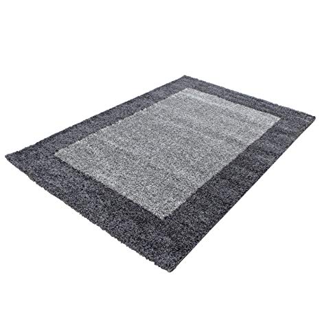 Shaggy carpets for living rooms, dining rooms or guest rooms with various colors such as black, brown, cream, green, red, mocha, purple, turquoise with 3 cm pile height and the carpets with OEKOTEX certified 1503, Size:300x400 cm, Color:grey