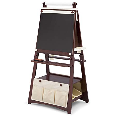 Delta Children 3-in-1 Kids Art Easel with Storage, Brown