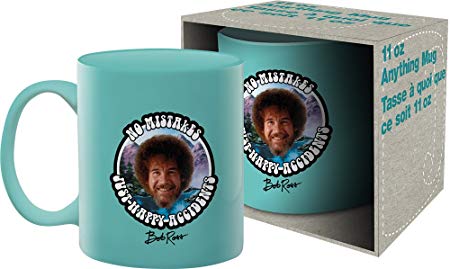 Aquarius Bob Ross Happy Mistakes 11 Oz Boxed Ceramic Mug