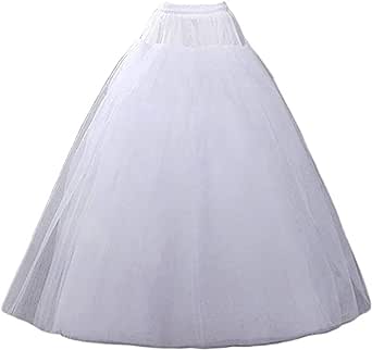 A-line Hoopless Petticoat Crinoline 4 layers Underskirt Slips Plus Size for Wedding Dress