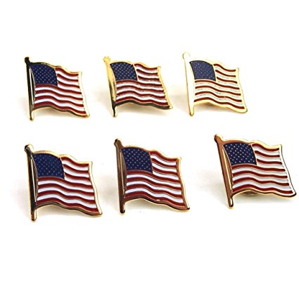 American Flag Pin 6Pcs