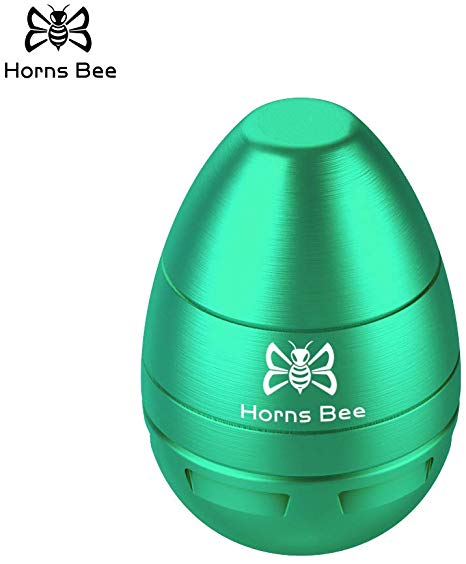 Horns Bee Tumbler Roly-Poly Style Herb Grinder,4 Piece 2", Aluminum Alloy (Green)
