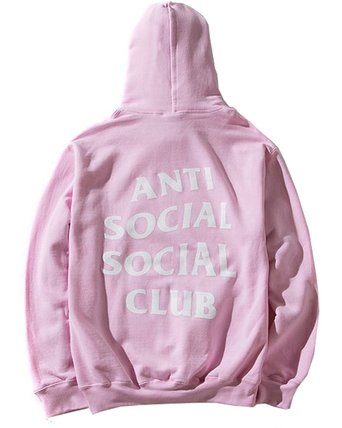 USA Steez Antisocial Social Club Hoodie Pink