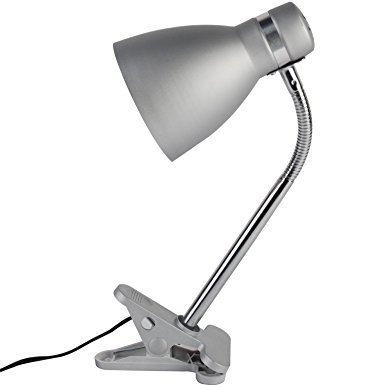E3L 5W Eye Protection Aluminum Alloy Desk Lamp, Reading Lamp, Task Light, Silver Finish(Bulb NOT Included)