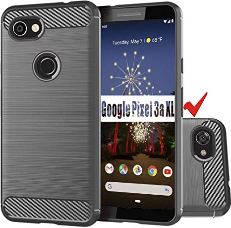 HNHYGETE Google Pixel 3 Lite XL Case, Google Pixel 3a XL Case, Soft Slim Shockproof Anti-Fingerprint Full Protective Phone Cases for Google Pixel 3 Lite XL(2019) 6" (Gray)