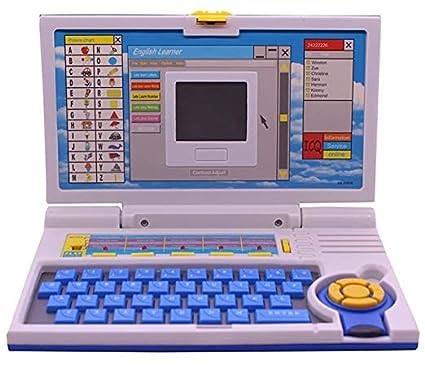 Fun Express Educational Laptop Computer Toy with Mouse for Kids Above 3 Years - 20 Fun Activity Learning Machine, Now Learn Letter, Words, Games, Mathematics, Music, Logic, Memory Tool