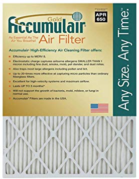 Accumulair Gold 18x36x1 (Actual Size) MERV 8 Air Filter/Furnace Filter (2 Pack)