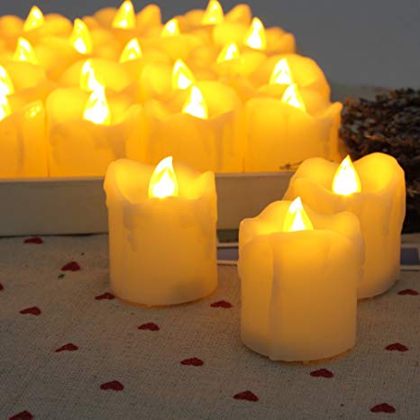 Candle Choice Flameless Candle with Timer, 6 Hours On and 18 Hours Off, 12 Pack Battery Votive Candles Timers, 1.7x2.0"