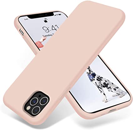 OTOFLY iPhone 11 Pro Case,Ultra Slim Fit iPhone Case Liquid Silicone Gel Cover with Full Body Protection Anti-Scratch Shockproof Case Compatible with iPhone 11 Pro (Pink)