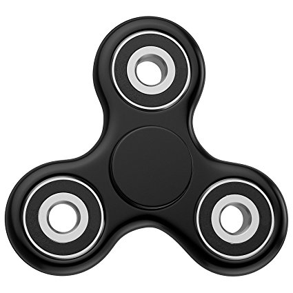 2017 Tri-Spinner Fidget Toy Plastic EDC Hand Spinner For Autism and ADHD Rotation Time Long Anti Stress Toys （Black）