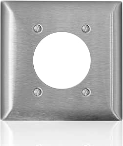 Leviton SL703 C-Series 2-Gang Single 2.15" Diameter Opening, Type 430 Stainless Steel