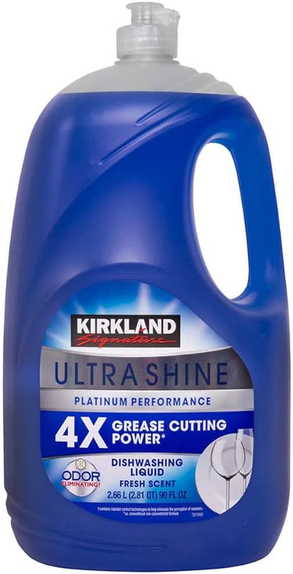 Kirkland Signature Ultra Shine Liquid Dish Soap, Fresh (90 Fluid Ounce)