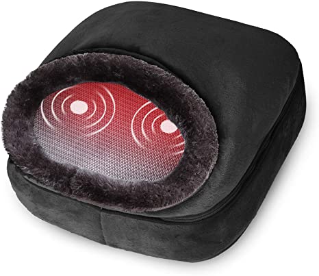 Snailax 3-in-1 Foot Warmer and Vibration Foot Massager & Back Massager with Heat,Fast Heating Pad & 5 Massage Modes, Feet Warmers for Women,Men for Plantar Fasciitis,Chronic Pain Relief