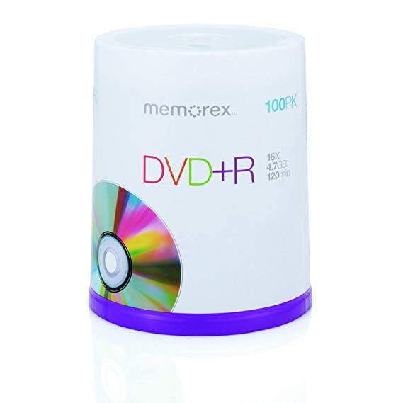 Memorex M00584 DVD R 16x 100 Pack Cakebox