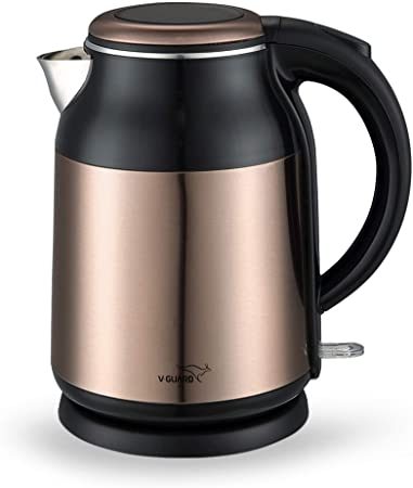 V-Guard VKS17 Prime 1.7-litres 1900 Watts Stainless Steel Electric Kettle with Cool Touch Body (Copper Black)