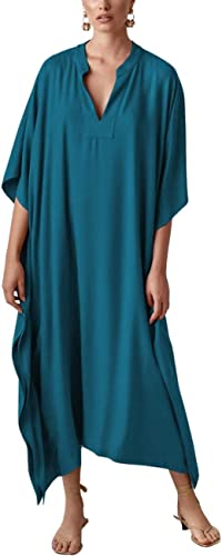 Bsubseach Women Kaftan Dresses Caftan Loungewear Maxi Dress Swimsuit Cover Up Beachwear