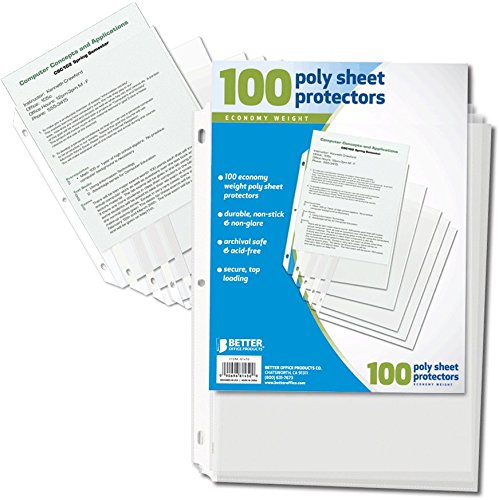 Better Office Products Sheet Protectors, 100 Count