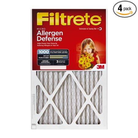Filtrete Micro Allergen Defense Filter, MPR 1000, 18 x 24 x 1-Inches, 4-Pack
