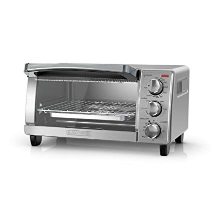 BLACK DECKER 4-Slice Toaster Oven with Natural Convection, Stainless Steel, TO1760SS