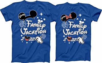 Family 2022 Mickey Minnie Family Vacation Shirts Matching T-Shirts Custom Shirts Men's Women's Youth T-Shirts