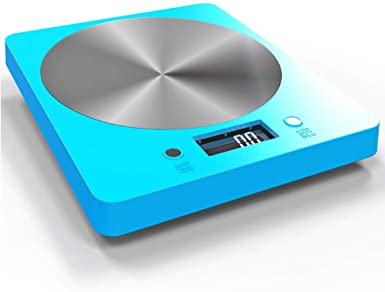 Pjp Electronis Kitchen Scale, Digital Food Weighting Scale 11lb/5000g Electronic Cooking Food Scale, Weighing Scales with LCD Display, Accurate Gram, for Home, for Kitchen, Batteries Included (Scale) (Blue)