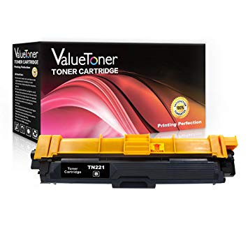 Valuetoner Compatible Toner Cartridge Replacement for Brother TN221 TN221BK for HL3140CW HL-3170CDW HL3180CDW Digital MFC9130CW MFC-9330CDW MFC-9340CDW All in one Printer High Yield(1 Black)